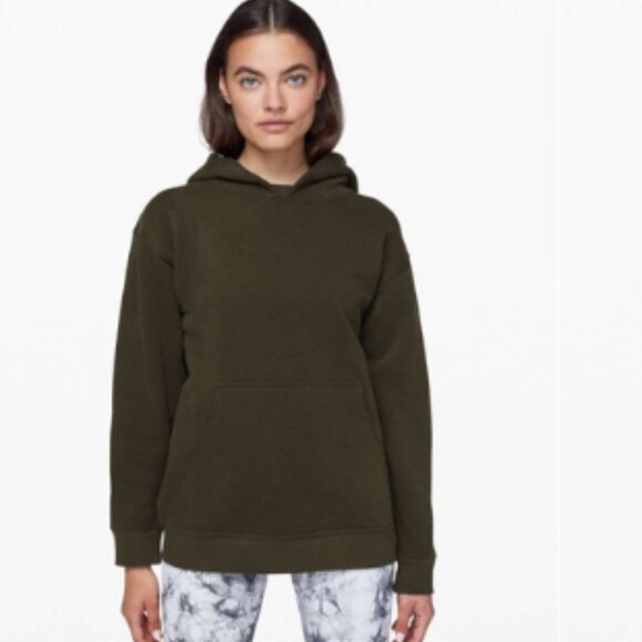 Lululemon All Yours Sweater Hoodie ladies size 8 Olive Green - Picture 1 of 15